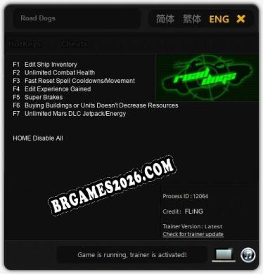 Cheats Road Dogs - Trainer v4.1 por FLiNG