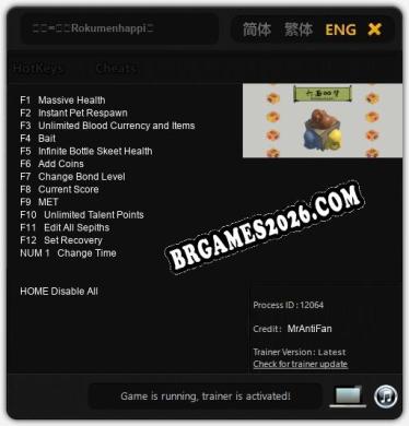 六面∞臂（Rokumenhappi） - Trainer Funcional +13 funções