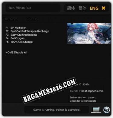 Trainer Run, Vivian Run [PC] - 5 funções ativas