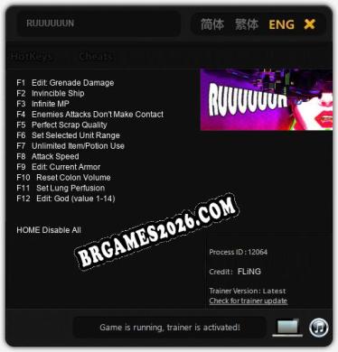 RUUUUUUN: Trainer +12 [v1.5]