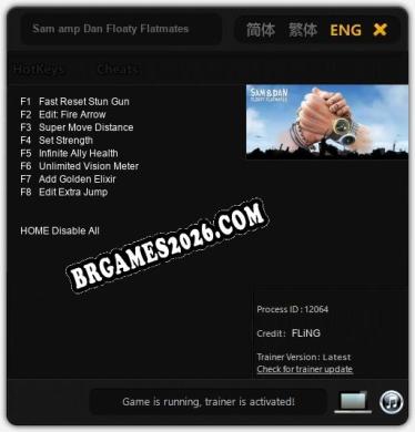 Trainer Sam amp Dan Floaty Flatmates [PC] - 8 funções ativas