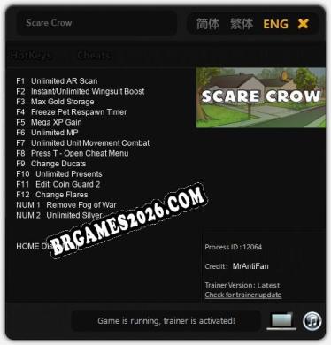 Cheats Scare Crow - Trainer v4.3 por MrAntiFan