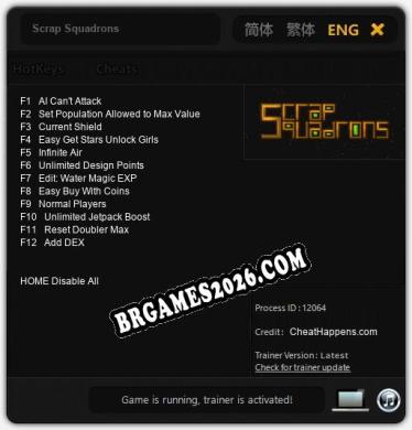 Scrap Squadrons: Trainer Gratuito (+12 cheats)