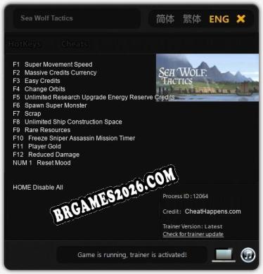 Sea Wolf Tactics - Cheat Trainer +13 [Edição CheatHappens.com]