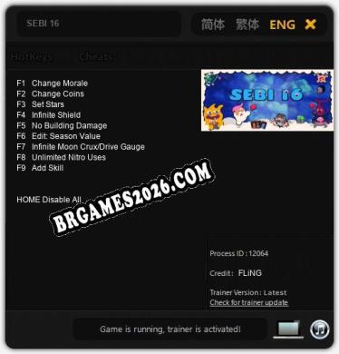 SEBI 16: TRAINER E CHEATS (V1.0.13)