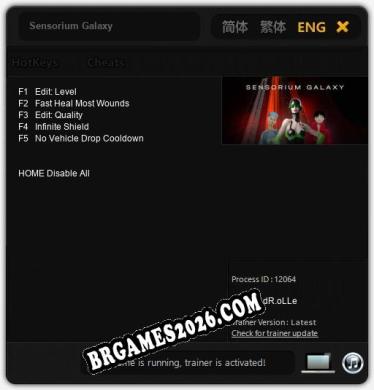 Sensorium Galaxy: Trainer Gratuito (+5 cheats)