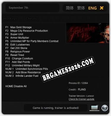 September 7th - Cheat Trainer +15 [Edição FLiNG]