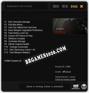 September Fall Cursed Trainer +12 by dR.oLLe [Última versão]