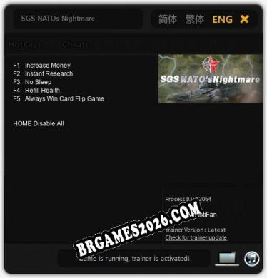Trainer e cheats para SGS NATOs Nightmare - 5 opções