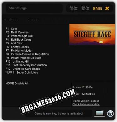 Sheriff Rage: Cheats, Trainer +13 [MrAntiFan]