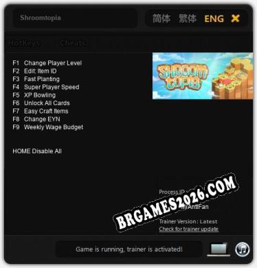 Shroomtopia: Trainer Atualizado v1.3 (todos os cheats)