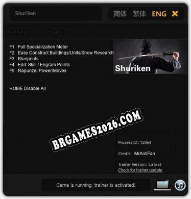 Shuriken - Cheat Trainer +5 [Edição MrAntiFan]