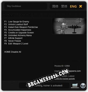 Sky Goddess: Trainer Completo (v2.0.40)