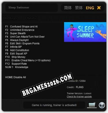 Trainer para Sleep Swimmer [v1.0.3]