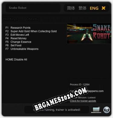 Cheats e trainer Snake Robot +7 [Verificado funcionando]