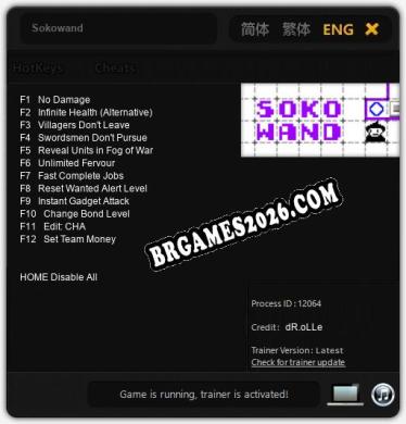 Sokowand: Trainer Gratuito (+12 cheats)