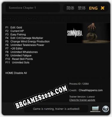 Somniora Chapter 1: Cheats, Trainer +11 [CheatHappens.com]