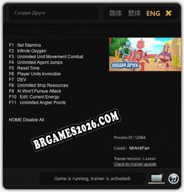 Создай Друга: Trainer Completo (v1.0.52)