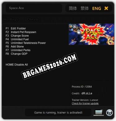 Cheats Space Ace - Trainer v3.4 por dR.oLLe