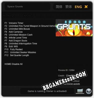 Trainer Space Grunts [PC] - 12 funções ativas