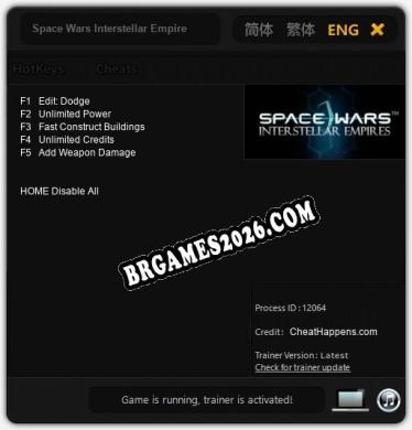 Space Wars Interstellar Empires: Cheats, Trainer +5 [CheatHappens.com]