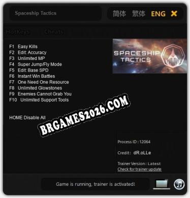 Trainer Spaceship Tactics [PC] - 10 funções ativas