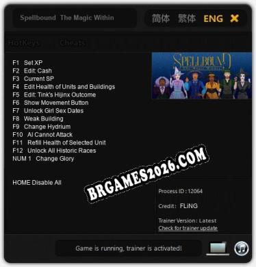 Spellbound  The Magic Within Trainer - 13 funções [Download Gratuito]