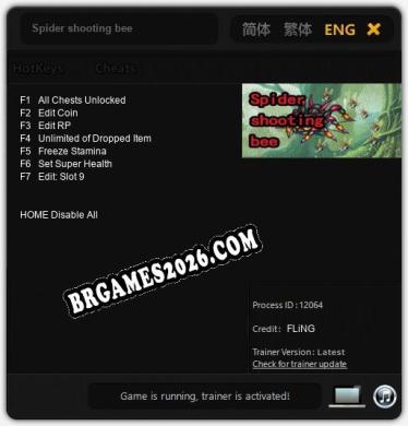 Spider shooting bee: Trainer +7 [v1.6]