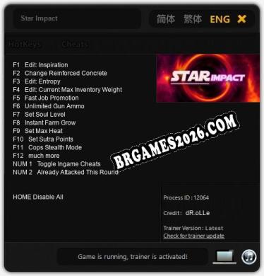 Star Impact Trainer +14 by dR.oLLe [Última versão]