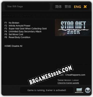 Star Rift Saga: TRAINER E CHEATS (V1.0.58)