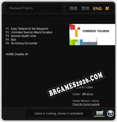Starseed Pilgrim - Trainer Funcional +5 funções