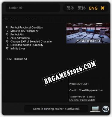 Trainer e cheats para Station 99 - 7 opções