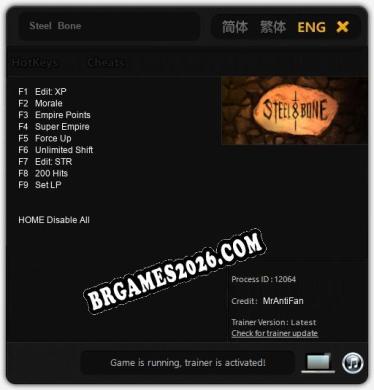 Steel  Bone - Trainer Funcional +9 funções
