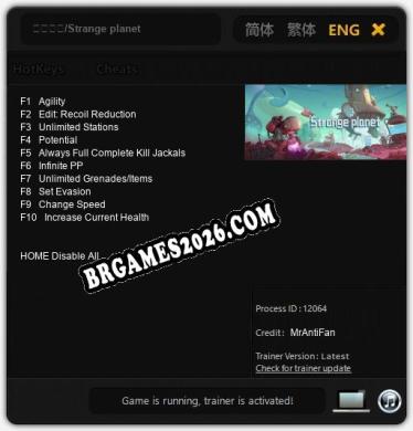 Trainer para 异星传奇/Strange planet [v1.0.1]