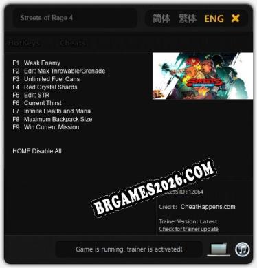 Streets of Rage 4: Trainer +9 [v1.5]