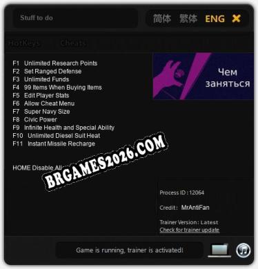 Trainer para Stuff to do [v1.0.7]