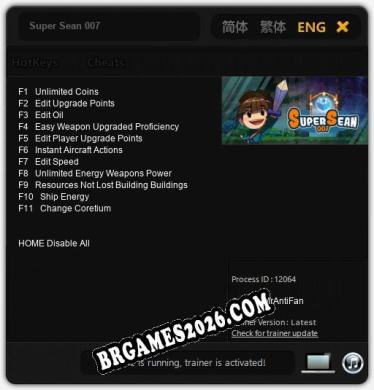 Super Sean 007: Cheats, Trainer +11 [MrAntiFan]