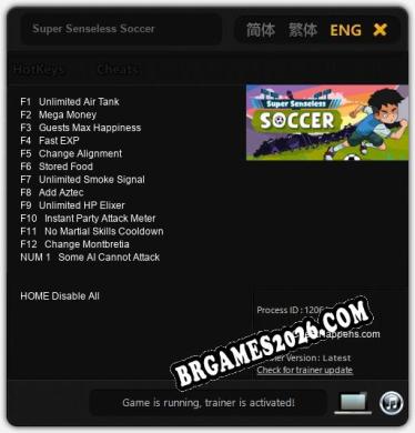 Super Senseless Soccer - Cheat Trainer +13 [Edição CheatHappens.com]