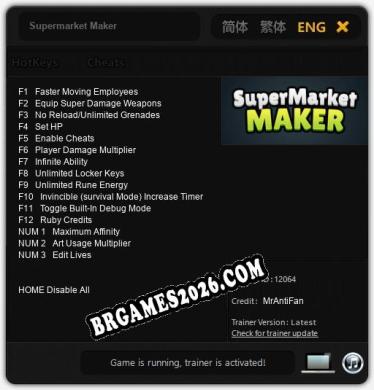 Supermarket Maker - Cheat Trainer +15 [Edição MrAntiFan]