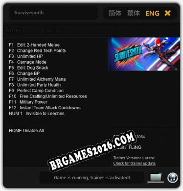 Survivesmith - Cheat Trainer +13 [Edição FLiNG]