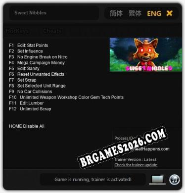 Sweet Nibbles: Trainer Atualizado v1.8 (todos os cheats)