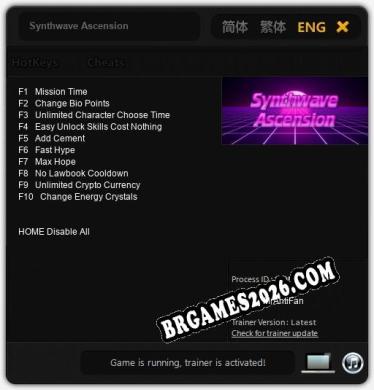 Synthwave Ascension Trainer - 10 funções [Download Gratuito]