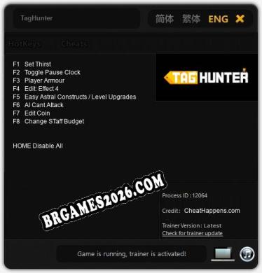 TagHunter: Cheats, Trainer +8 [CheatHappens.com]