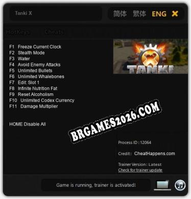 Tanki X: Trainer +11 [v1.1]