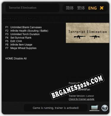 Terrorist Elimination: TRAINER E CHEATS (V1.0.25)