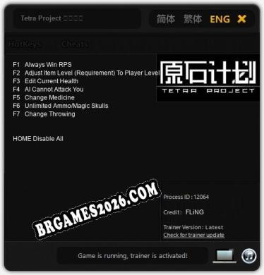 Trainer para Tetra Project 原石计划 [v1.0.2]