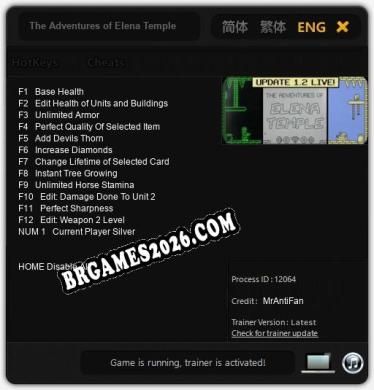 Trainer The Adventures of Elena Temple Definitive Edition [PC] - 13 funções ativas