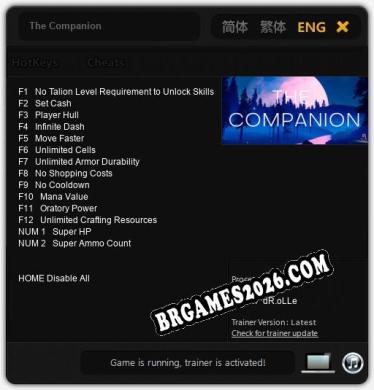 The Companion: Cheats, Trainer +14 [dR.oLLe]