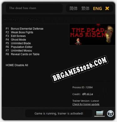 Trainer para The dead has risen [v1.0.7]