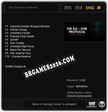 The Elevator Protocol: Cheats, Trainer +10 [MrAntiFan]